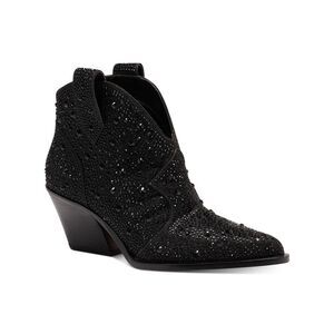 JESSICA SIMPSON Womens Black Front Notch Pull-Tabs Zadie Western Boot 5.5 M